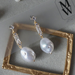 baroque perl  earrings 1枚目の画像