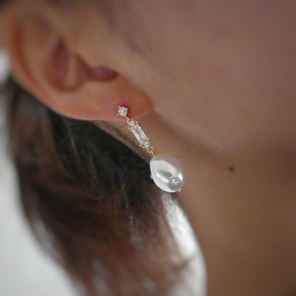 baroque perl  earrings 3枚目の画像