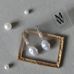 baroque perl  earrings 2枚目の画像