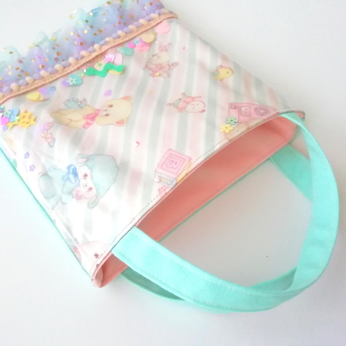 fuwari*ゆめかわシャカシャカミニバッグ*ハンドメイド猫エコ
