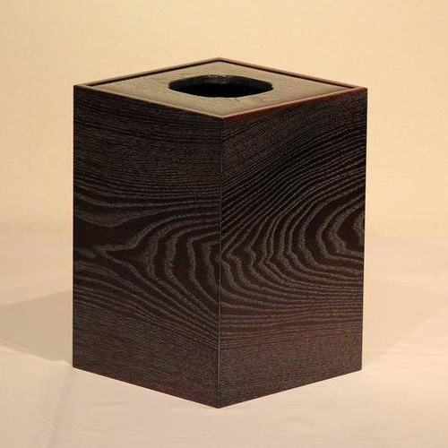 屑箱 江戸指物 黄檗材、時代仕上 ティッシュケース 江戸指物協同組合