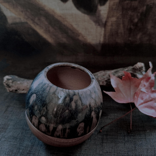 手作りの陶器/木45度花器 一輪挿し・花瓶・花器 mu-xin 木辛陶 通販