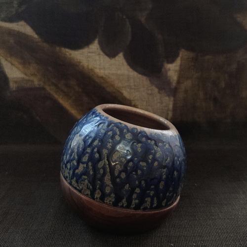 手作り陶器の花瓶 手作りの陶器/木45度花器 一輪挿し・花瓶・花器 mu-xin 木辛陶 通販