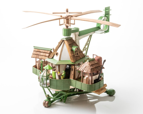 カエルの空想リサイクルヘリコプター 立体・オブジェ カエルの一生