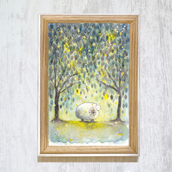 超希少◇がんどうあつし1998肉筆絵画過去の実験作品『風景(キュビズム