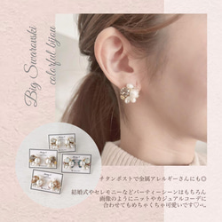 Big Swarovski colorful bijou / Pierce,Earrings 4枚目の画像