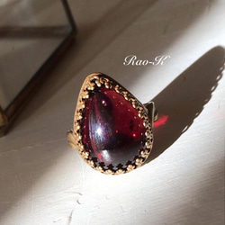 ✨silver925 大人のアンティーク調リング〜ルビー 指輪・リング Rao-K