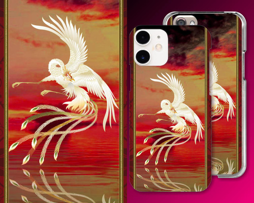 鳳凰/日本画 鳳凰 霊獣 アンティーク 木目 iPhone Android 鳳凰/日本画 鳳凰 霊獣 アンティーク 木目 iPhone Android