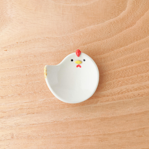 creema限定お買得品】トリ皿三点セット+（ニワトリ箸置き） 中皿