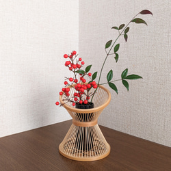 竹細工の花入 花器 花瓶 一輪挿し オブジェ 古道具 古民具