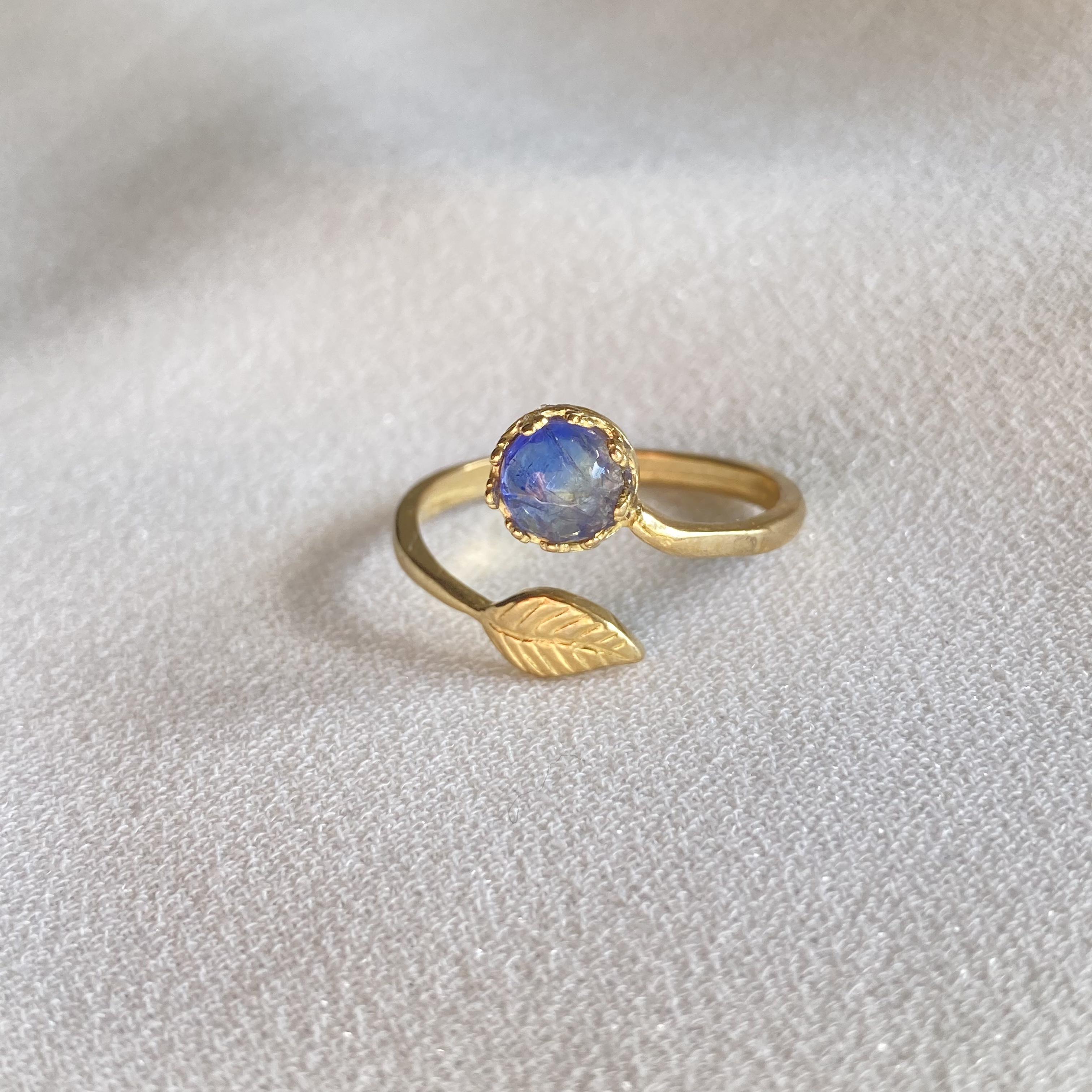 12月　新誕生石　希少石タンザナイトリーフリング　AAA-