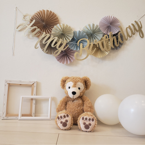再販多数【豪華14点】お得♡フォトブース 誕生日 1歳 ペーパーファン