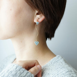 1655 ロングピアス アクセサリー アシンメトリー イヤリング シルバー 771c22facdcced6bb9afd13f8de207