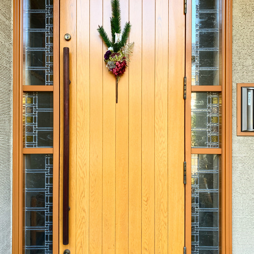 玄関におしゃれな松のお飾り 大きいお飾り 大人色 しめ飾り 迎春準備