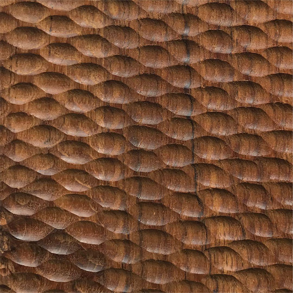 木製 チークウッド カッティングボード プレート スクエア カフェ 肉料理 手彫り リバーシブル 鍋敷き MR-09 4枚目の画像