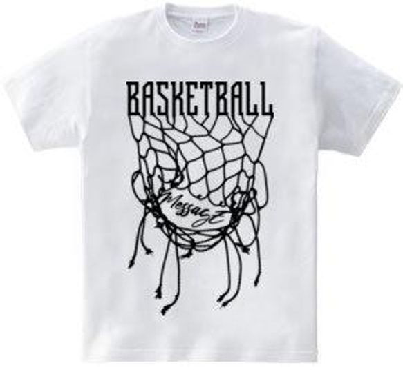 バスケTシャツ「BASKETBALL NET」 3枚目の画像