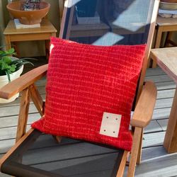 〈 A/W〉Epidote Cushion cover (red) 50×50 1枚目の画像