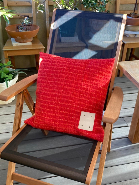 〈 A/W〉Epidote Cushion cover (red) 50×50 1枚目の画像