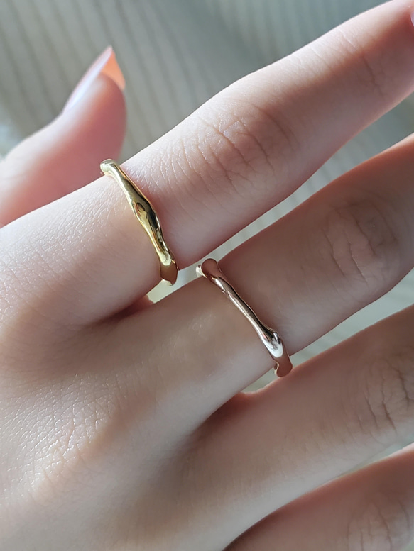 枝リングBranches ring sv925 重ね付けリング、デコボコリングRS-130