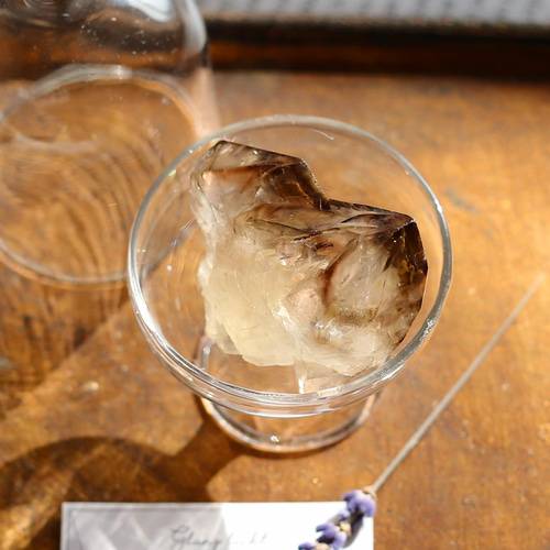 スモーキーエレスチャルクォーツ 高品質 希少 鉱物 天然石 水晶