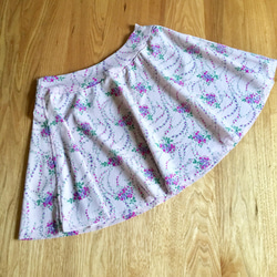 リバーシブル ピンク×グレージュ バレエ プルオンスカート Ｍ～Ｌ 8枚目の画像