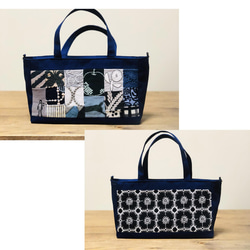 ミナペルホネンhandmade パッチワーク収納いっぱいトートバッグ
