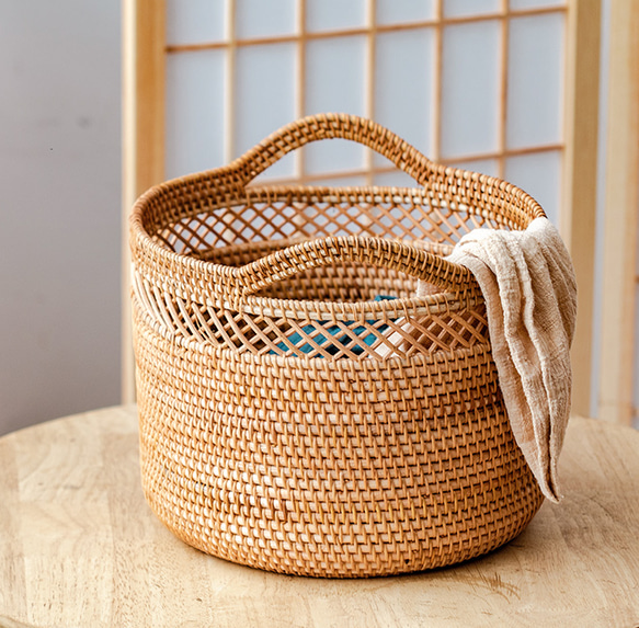 職人手編み*提籃籠*茶道具籠*茶器収納*竹製品*竹細工