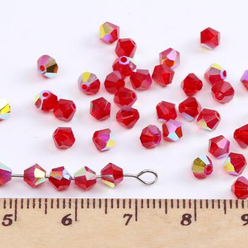 B862-b-16 150個 ガラスビーズ ガラスクリアビーズ ソロバンカット 4mm