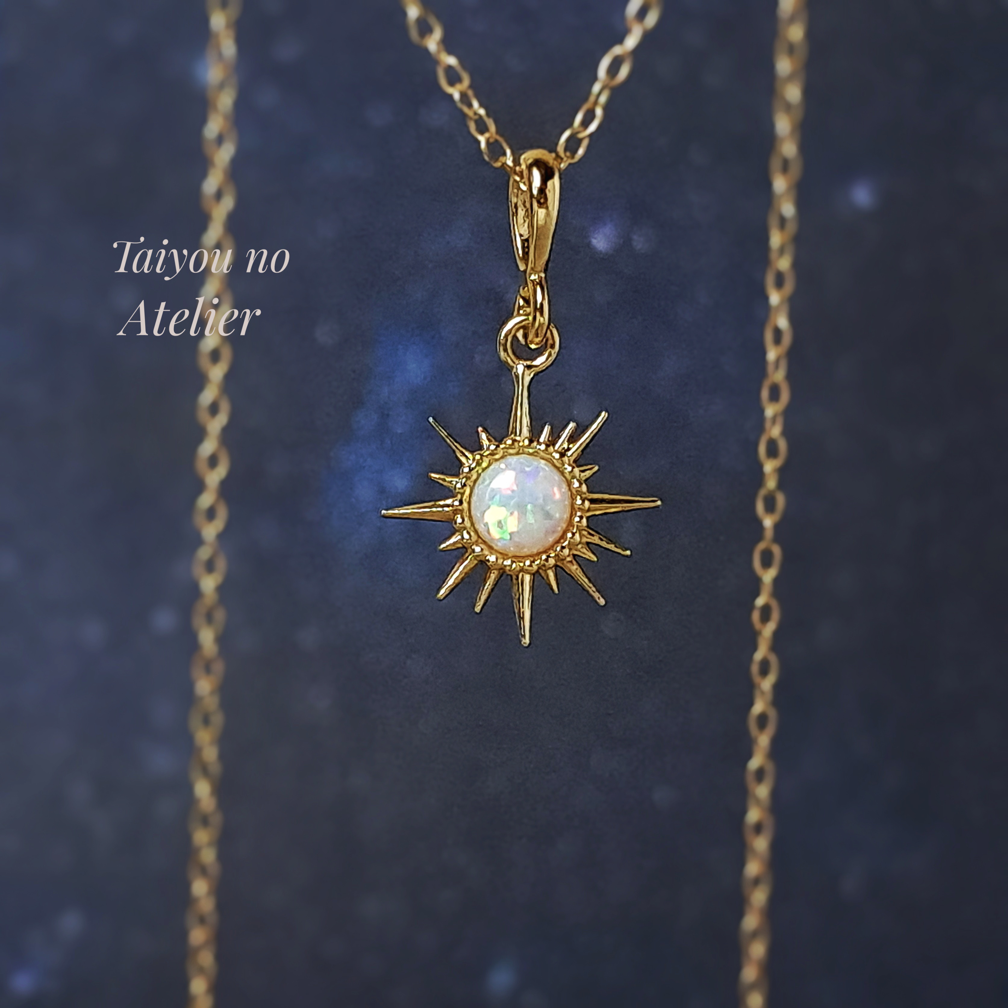 再販＊オパールのシンプルネックレス＊14kgf 158dde08ceee683548806ce72a9c4a