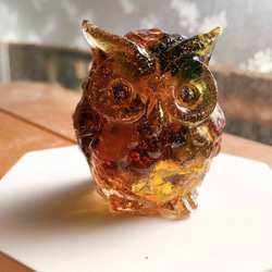 闇★隕石★人生の成功と目標達成フクロウオルゴナイト オルゴナイト ピラミッド オブシディアン さざれ 黒曜石 如来