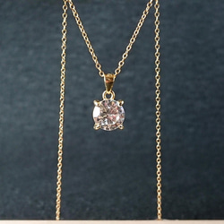 【14kgf】宝石質・大粒キュービックジルコニア(CZ) ネックレス 10枚目の画像