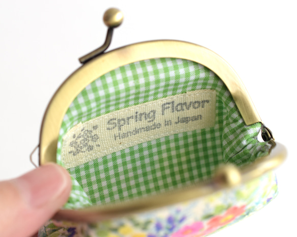 New! Coin purse (S) - ”Spring Garden" Japanese fabric [975] 第4張的照片