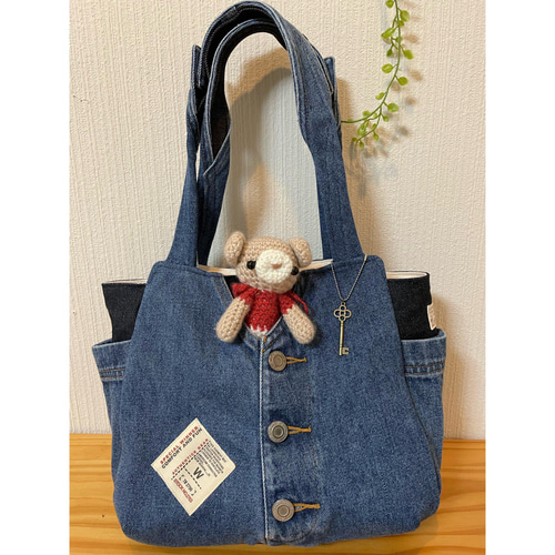 ☆リメイクデニムチューリップバッグ☆ BeBe様専用②リメイクデニム