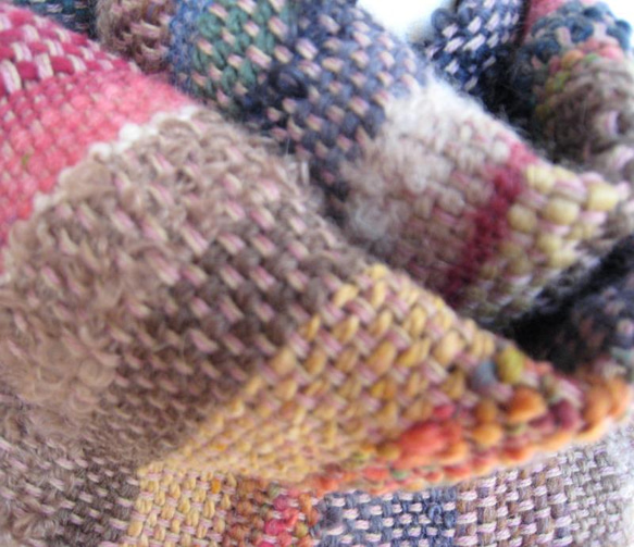 毛糸の手織りマフラー2121 15枚目の画像