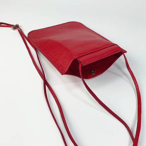 本革サコッシュ(赤) ポケット付き サコッシュ Z-chan(じいちゃん) 通販