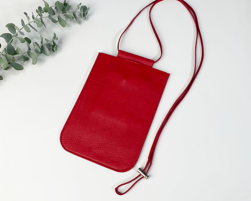 本革サコッシュ(赤) ポケット付き サコッシュ Z-chan(じいちゃん) 通販