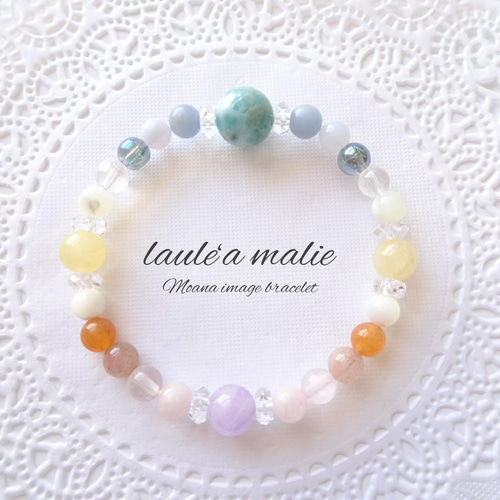 5点セット福袋♡﻿】カラフル天然石ストーンブレス3点＆チェーン 