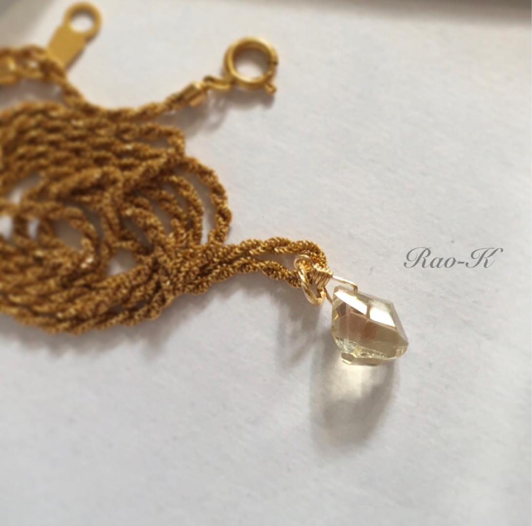 ✨rough stone✨14kgfオレゴンサンストーンのペンダントトップ