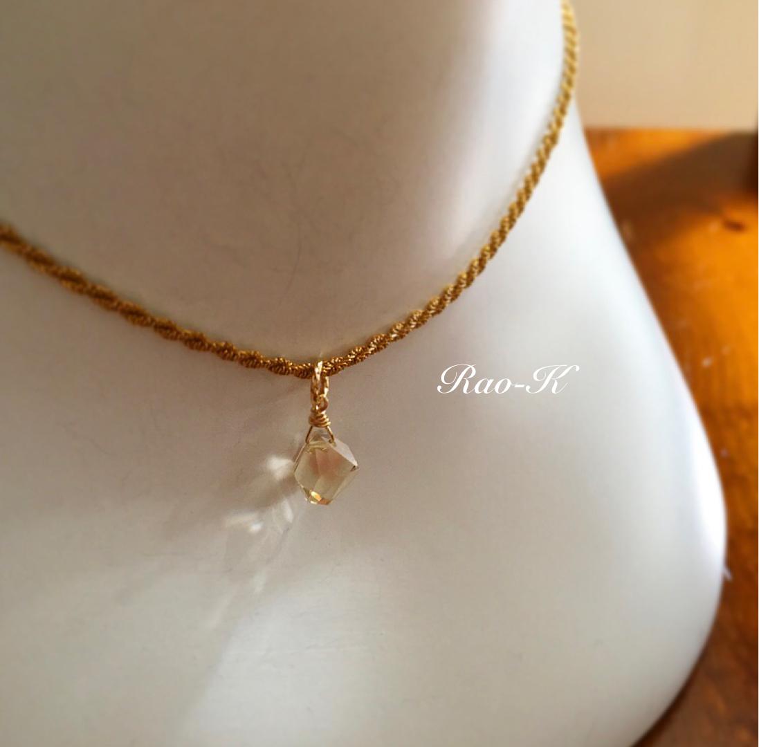 ✨rough stone✨14kgfオレゴンサンストーンのペンダントトップ