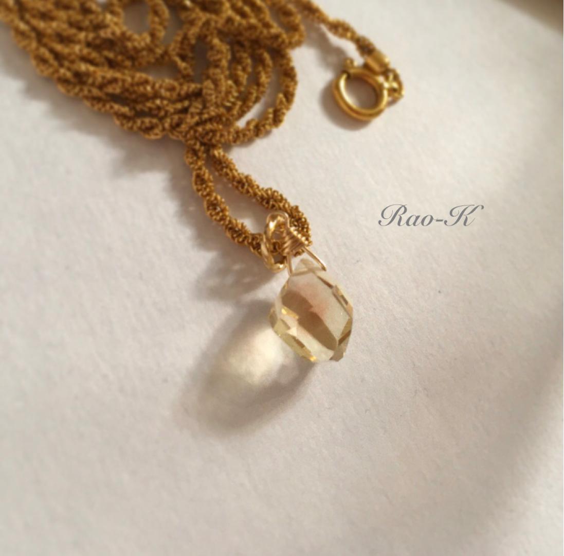 ✨rough stone✨14kgfオレゴンサンストーンのペンダントトップ