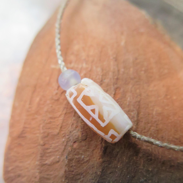 アンティーク エッチドカーネリアン ＋ 古代ブルーレース ＆ 出土