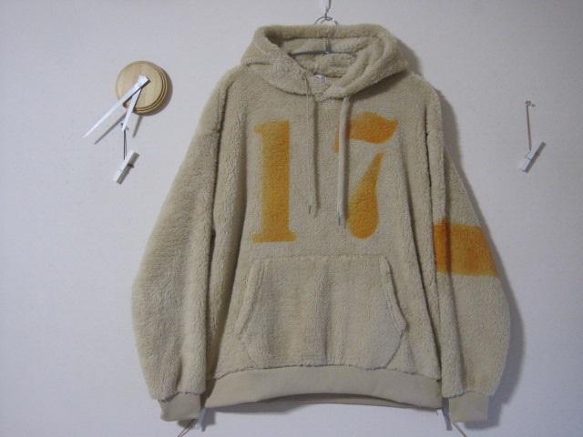 1点　染み込み風　ボアバーカー【17】オレンジ　　厚手/起毛/暖/モフモフ/極厚/プレゼント/あったかい/カワイイ