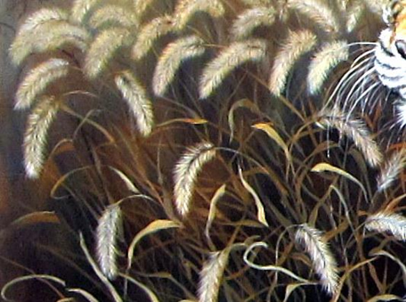 虎　トラ　油絵　オリジナル　油彩画　絵画　原画　手描き 153ebcf551582b49eb76bc37a0e865