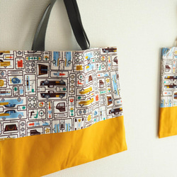 入園入学セット☆男の子☆はたらく車のレッスンバッグ☆靴袋☆くるま