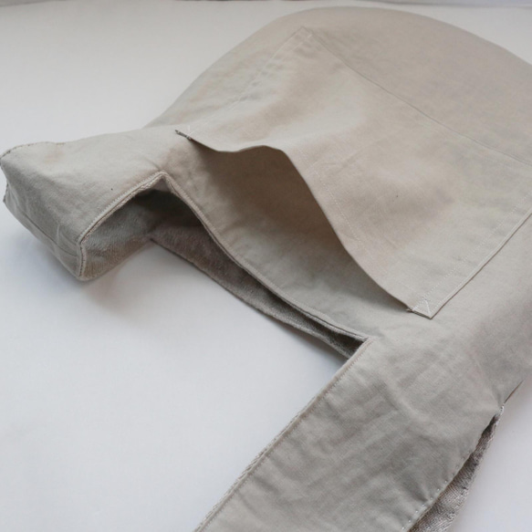 japanese knot bag ハンドバッグ　ジャガード織りリネン　まるいバッグ 6枚目の画像