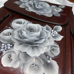 リュック　薔薇　手描き　トールペイント リュック 薔薇 手描き トールペイント リュック・バックパック