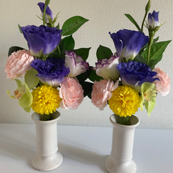 【送料無料】仏花一対　供花　アーティフィシャルフラワー　花器無し 3枚目の画像