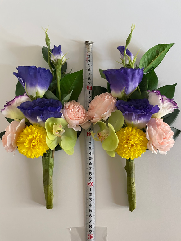 【送料無料】仏花一対　供花　アーティフィシャルフラワー　花器無し 5枚目の画像