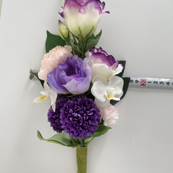 【送料無料】アーティフィシャルフラワー仏花一対　花器無し　40cm お供え 3枚目の画像