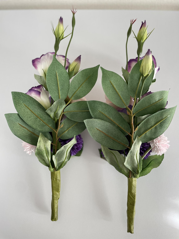 【送料無料】アーティフィシャルフラワー仏花一対　花器無し　40cm お供え 7枚目の画像